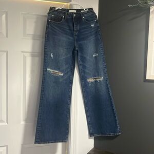 Women’s trendy high waisted wide leg jean size 26w 32L